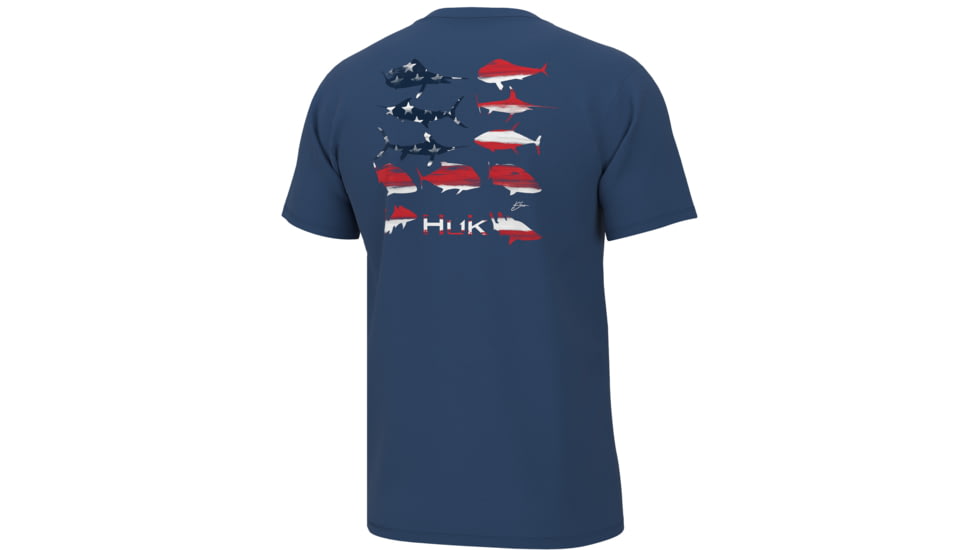 HUK Performance Fishing Kc Flag Fish Tee - Men's, Set Sail, Extra Large, H1000415-489-XL