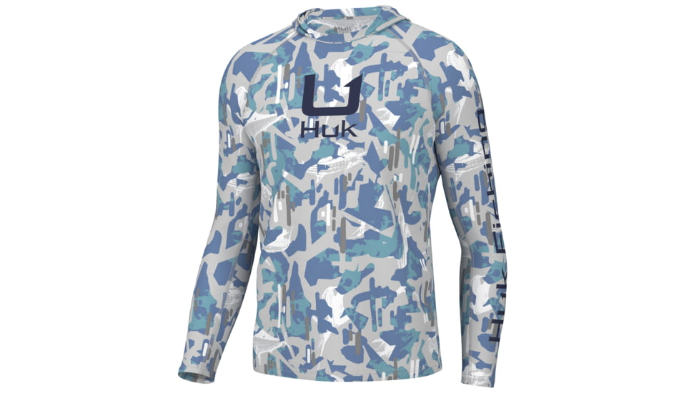 HUK Performance Fishing KC Icon Apex Vert Hoodie - Mens, Marine Blue, XL, H1200585-372-XL