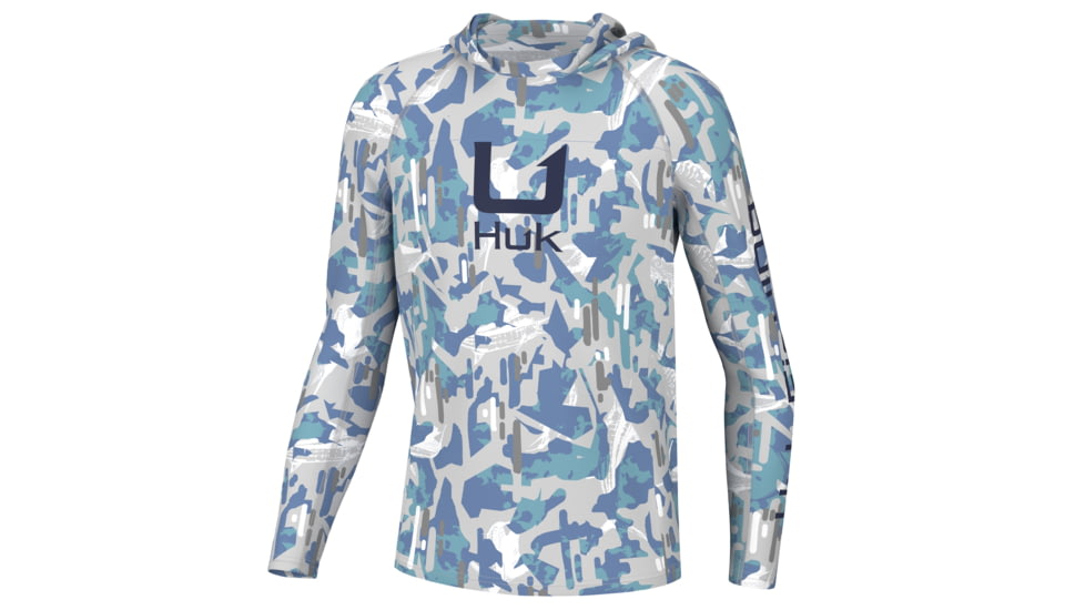 HUK Performance Fishing KC Icon Apex Vert Hoodie - Youth, Marine Blue, YXS, H7120100-372-YXS