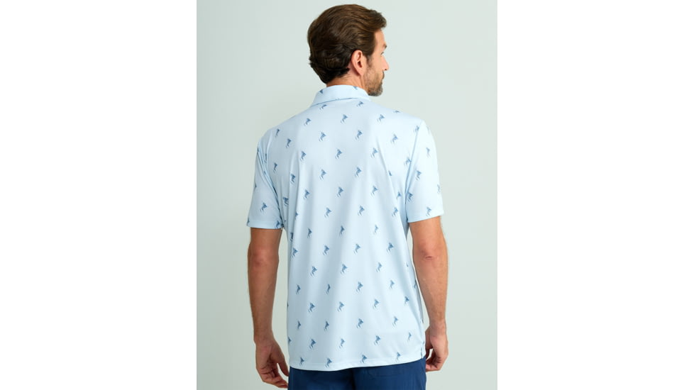 HUK Performance Fishing KC Pursuit Printed Polo - Mens, Ice Water, Large, H1200635-476-L