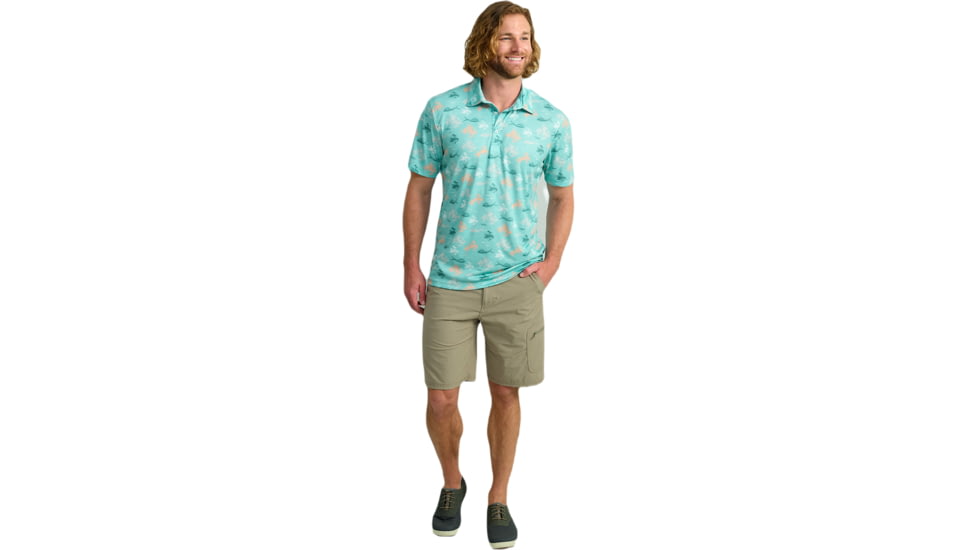 HUK Performance Fishing KC Pursuit Printed Polo - Mens, Marine Blue, Medium, H1200635-372-M