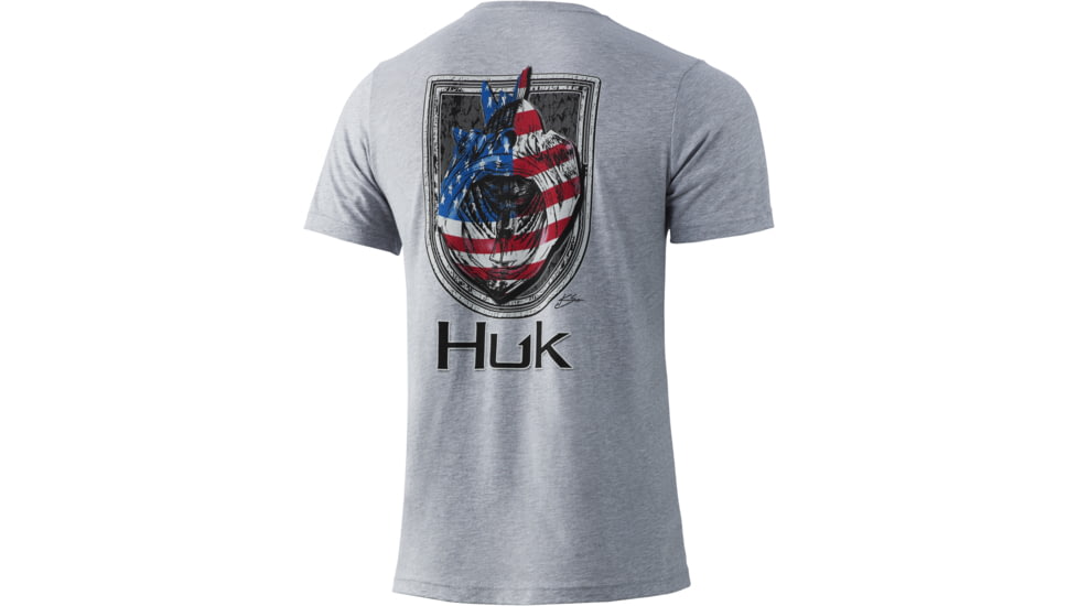 HUK Performance Fishing KC Wide Open America - Mens, Sharkskin Heather, Medium, H1000319-022-M