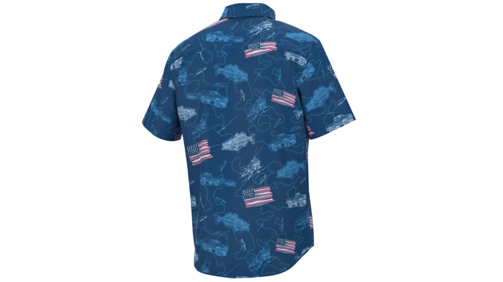 HUK Performance Fishing Kona Fish And Flags - Men's, Set Sail, Small, H1500163-489-S