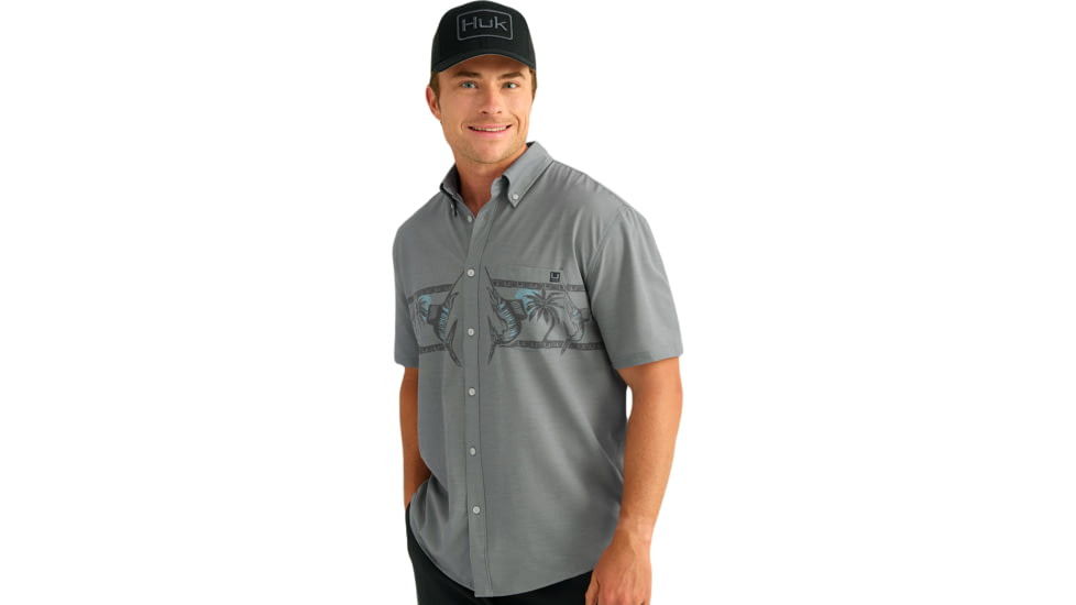 HUK Performance Fishing Kona Graphic Shirt - Mens, Night Owl, Small, H1500211-016-S