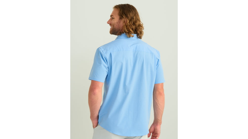 HUK Performance Fishing Kona Solid Short Sleeve Shirt - Mens, Marolina Blue, Small, H1500154-420-S