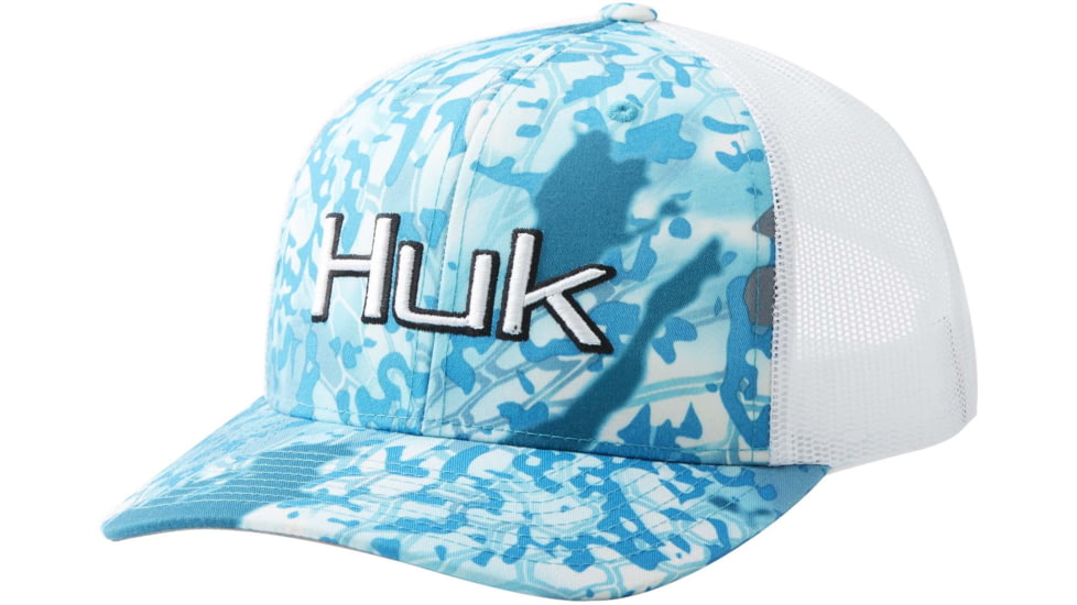 HUK Performance Fishing Kryptek Current Angler Sport Trucker Cap - Mens, Kryptek Obskura Shallows, One Size, H3000245-966-1