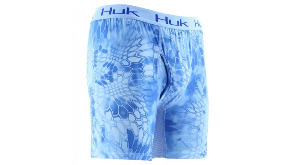 HUK Performance Fishing Kryptek Mens Performance BXR Jock Shorts, Kryptek Carolina Blue, H5000010GCBXXXL