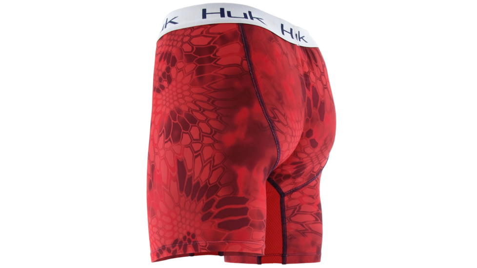 HUK Performance Fishing Kryptek Mens Performance BXR Jock Shorts, Kryptek Crimson, H5000010GCRS