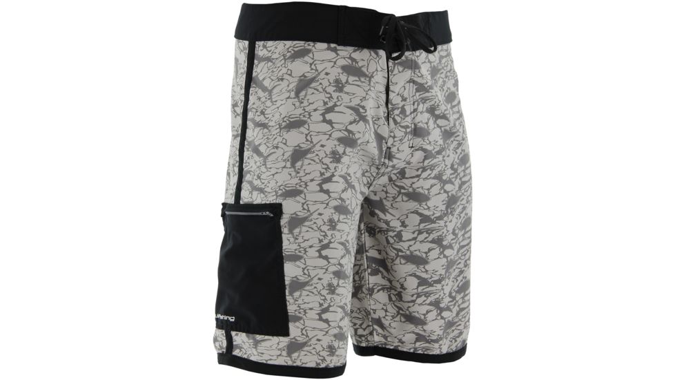HUK Performance Fishing KScott Mens Mahi Boardshorts, Grey, 28, H2000023GRY28