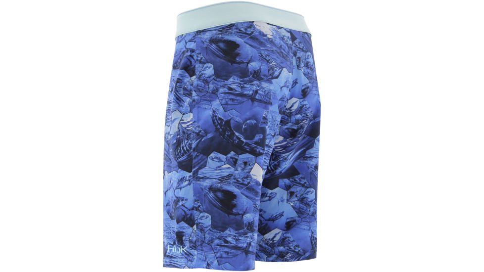 HUK Performance Fishing KScott Mens Offshore Cell Boardshorts, Carolina Blue, 28, H2000035CBL28