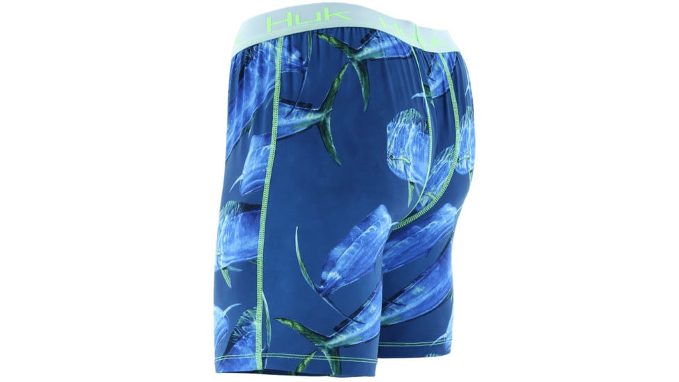 HUK Performance Fishing Kscott Mens Performance BXR Jock Shorts, Happy Hour