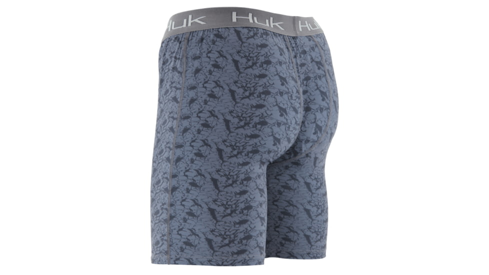 HUK Performance Fishing Kscott Mens Performance BXR Jock Shorts, Kaos Dark Grey