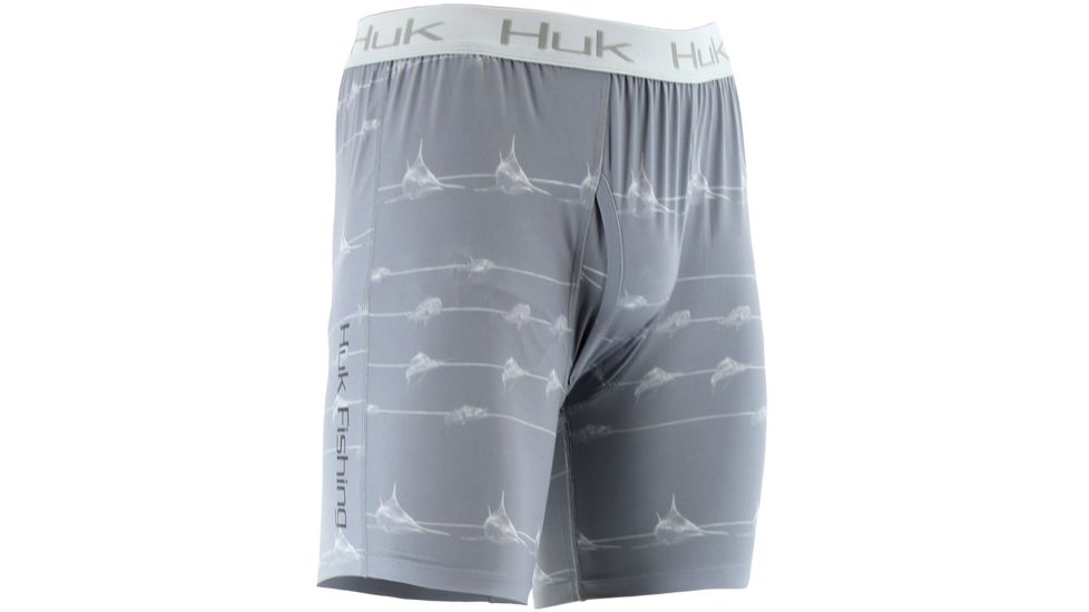 HUK Performance Fishing Kscott Mens Performance BXR Jock Shorts, KC Lines Grey, H5000009KLGS