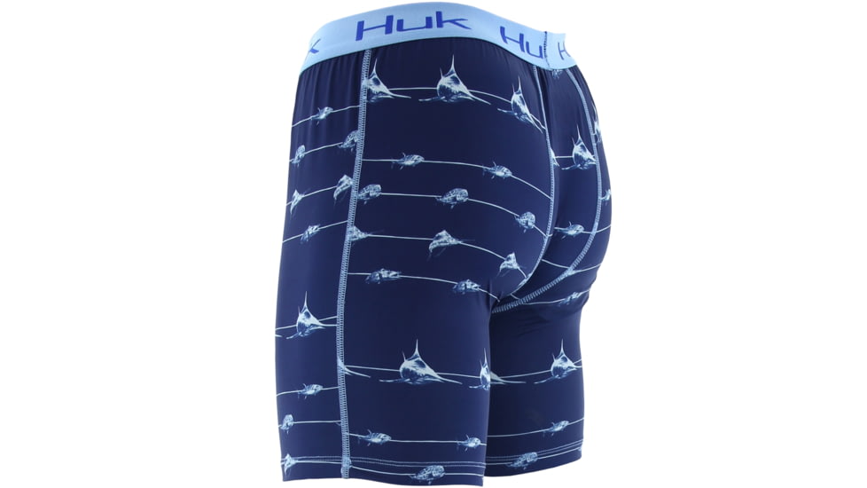 HUK Performance Fishing Kscott Mens Performance BXR Jock Shorts, KC Lines Navy, H5000009KLNM