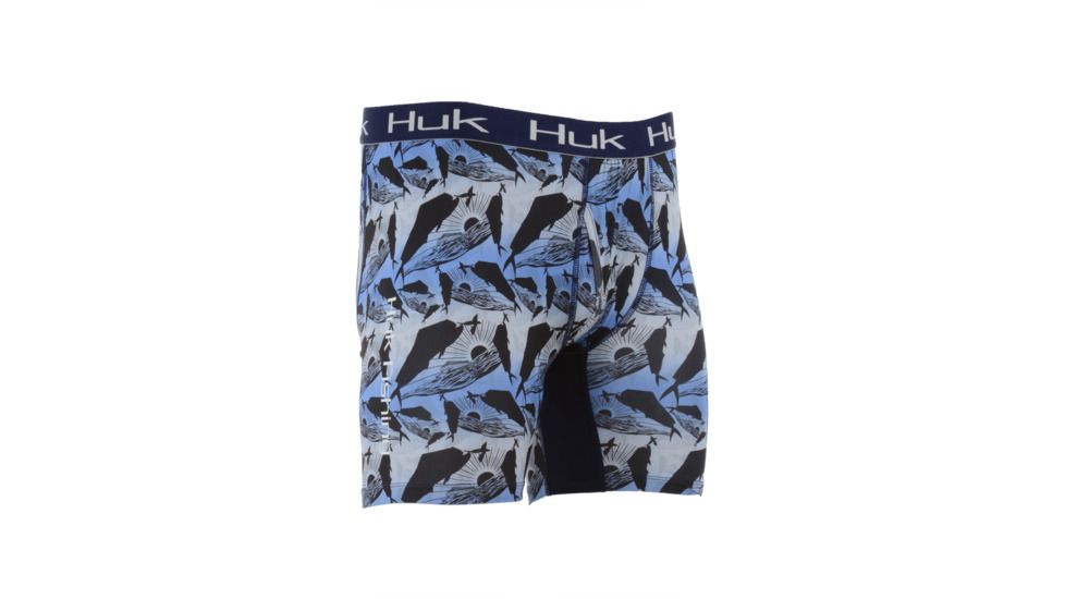 HUK Performance Fishing Kscott Performance Boxer Baselayer, Boxer Jock - Men's, Dolphin White, Large, H5000014-101-L