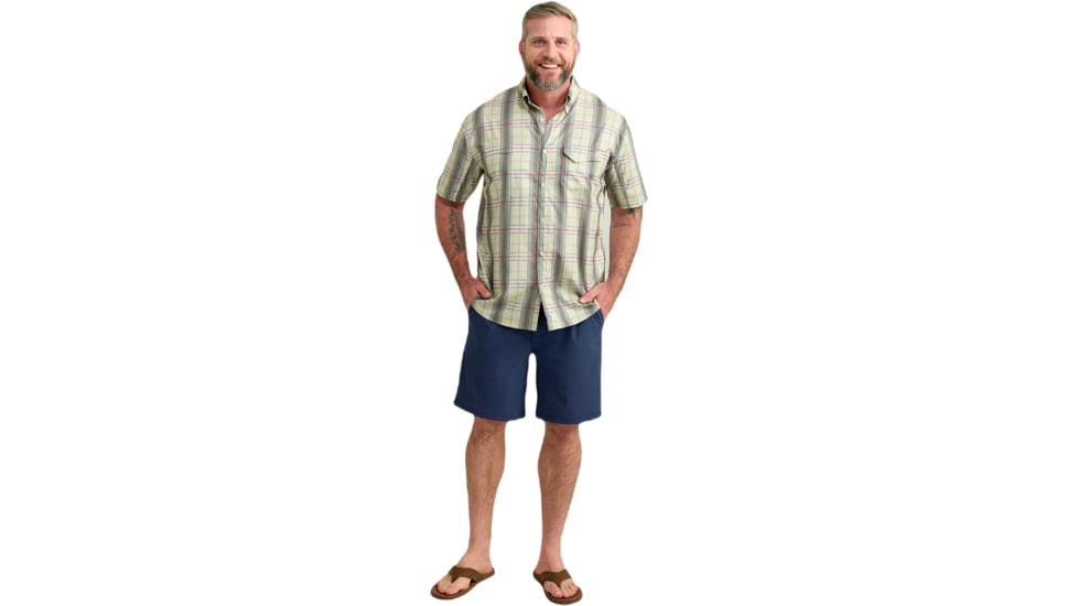HUK Performance Fishing Latitude Tide Point Short Sleeve Shirt - Mens, Scarlet Blaze, Large, H1500202-621-L