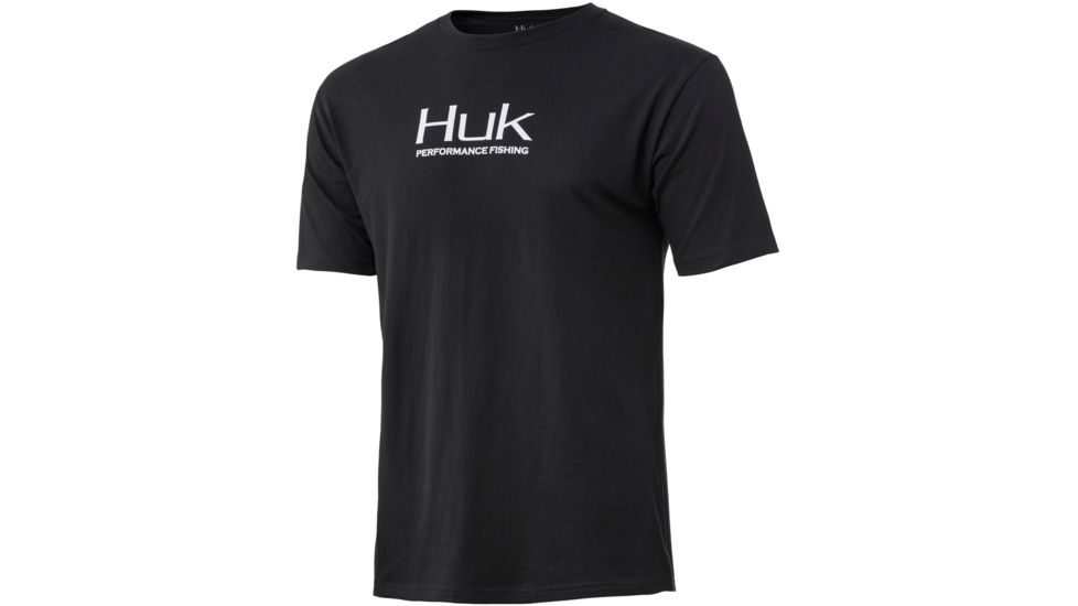HUK Performance Fishing Logo Fishing Short Sleeve Tee - Mens, Black, Small, H1000240-001-S