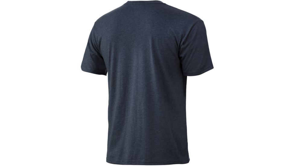 HUK Performance Fishing Logo Fishing Short Sleeve Tee - Mens, Navy Heather, Extra Large, H1000240-415-XL