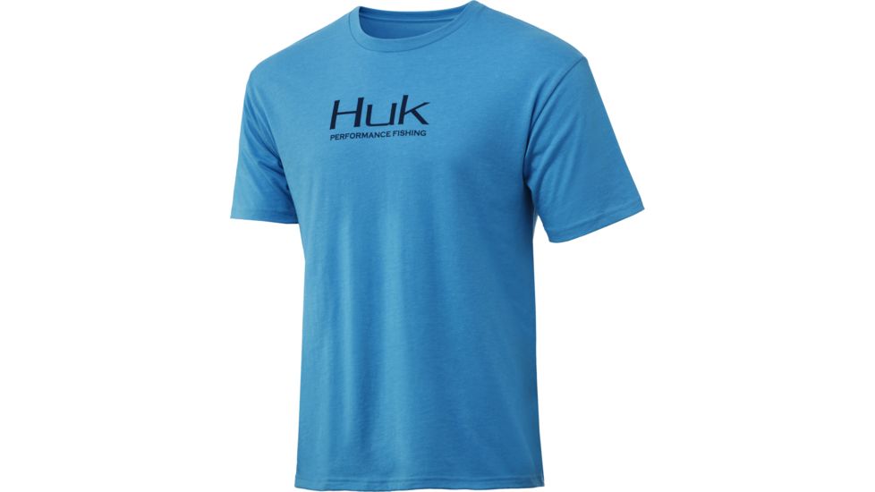 HUK Performance Fishing Logo Fishing Short Sleeve Tee - Mens, Scuba Blue, Extra Large, H1000240-432-XL