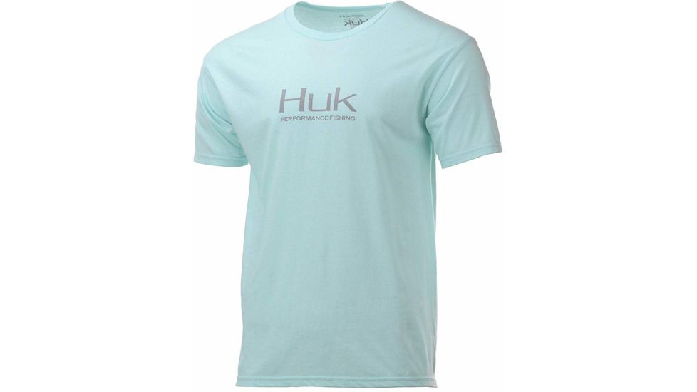 HUK Performance Fishing Logo Fishing Short Sleeve Tee - Mens, Seafoam, 2XL, H1000240-350-XXL
