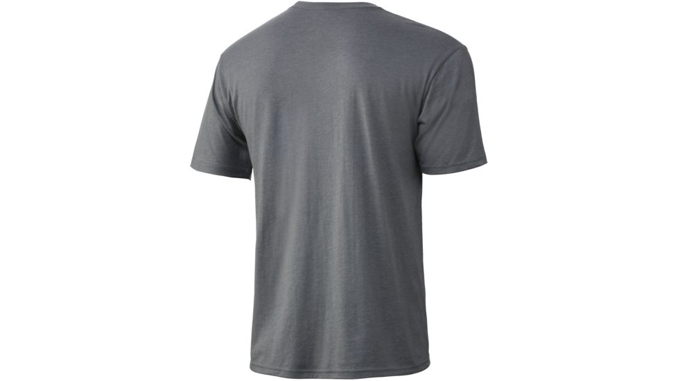 HUK Performance Fishing Logo Fishing Short Sleeve Tee - Mens, Sharkskin Heather, Large, H1000240-022-L