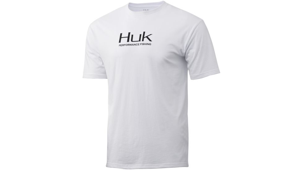 HUK Performance Fishing Logo Fishing Short Sleeve Tee - Mens, White, 2XL, H1000240-100-XXL