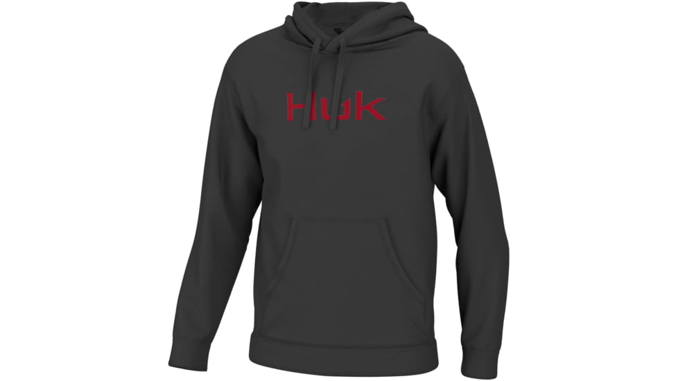 HUK Performance Fishing Logo Hoodie - Kids, Small, Volcanic Ash f22, H7130007-017-YS