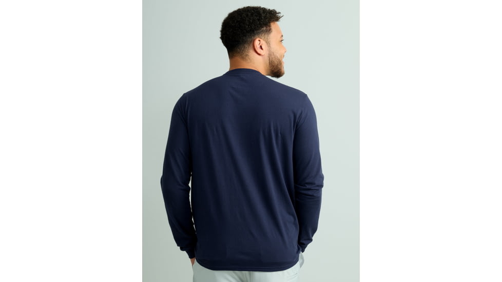 HUK Performance Fishing Logo Long Sleeve Tee - Mens, Naval Academy, Medium, H1000532-413-M