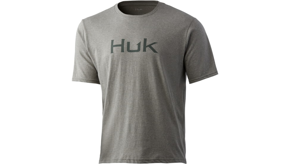 HUK Performance Fishing Logo Tee - Men's, Heather Moss, Large, H1000359-318-L