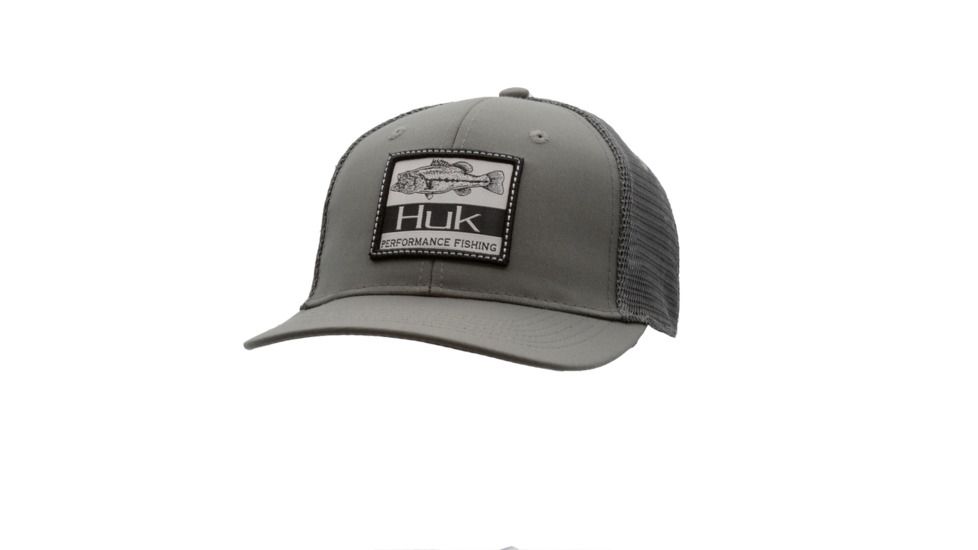HUK Performance Fishing Lunker Patch Trucker Headwear, Cap - Mens, Iron, 1, H3000196-010-1
