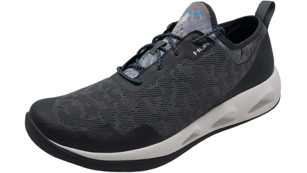 HUK Performance Fishing Mako Fishing Shoes - Mens, Charcoal/Glacier, 8, H8014400-095-8