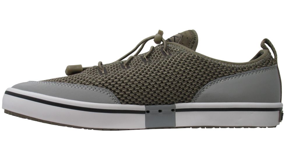 HUK Performance Fishing Mania Casual, Deck Shoe - Mens, Shitake/Khaki, 7.5, H8013300-250-7.5