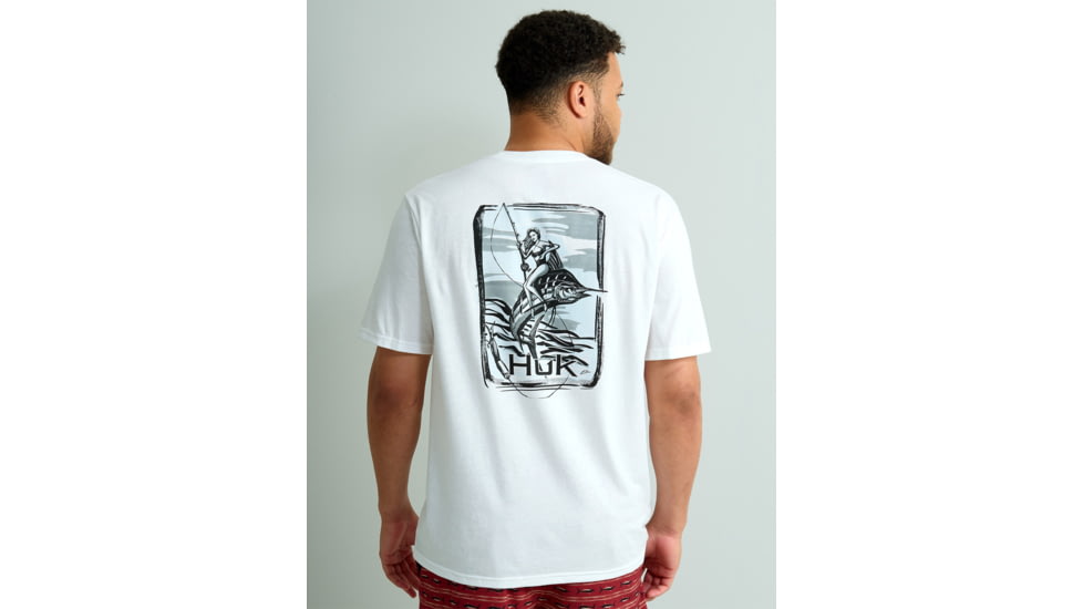 HUK Performance Fishing Marlin Rider Tee - Mens, White, 3XL, H1000535-100-XXXL