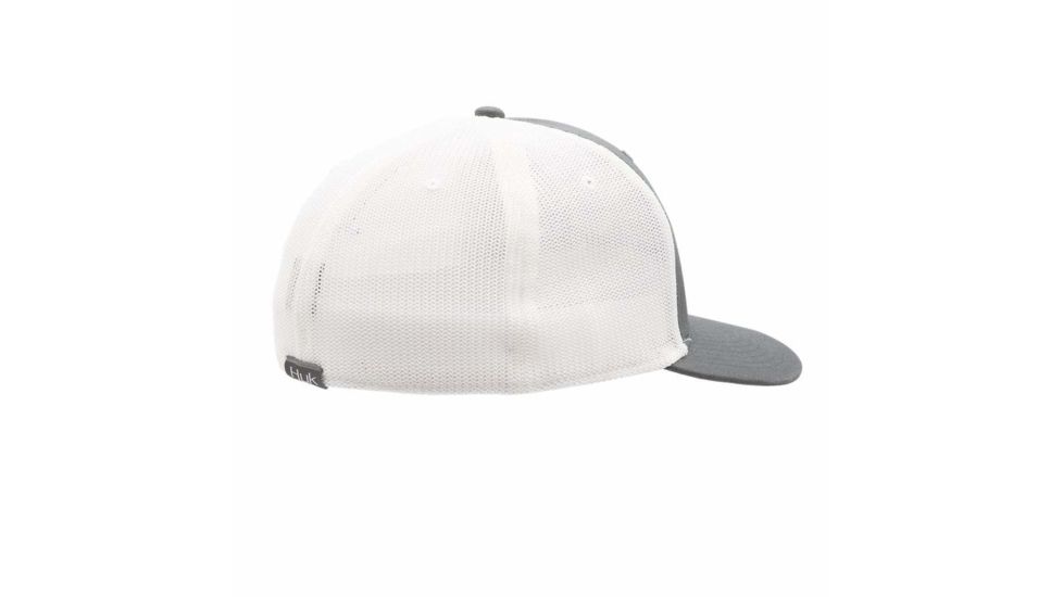 HUK Performance Fishing Marlin Sporty Trucker Stretch Headwear, Cap - Mens, Iron, Large - Extra Large, H3000174-010-LXL
