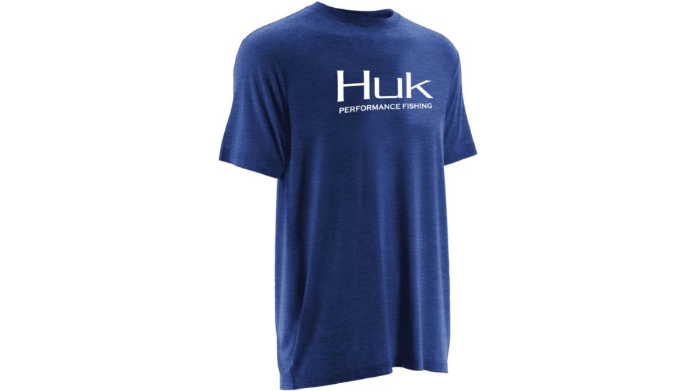 HUK Performance Fishing Men's Logo Tee, Royal Heather, Large H1000091-405-L
