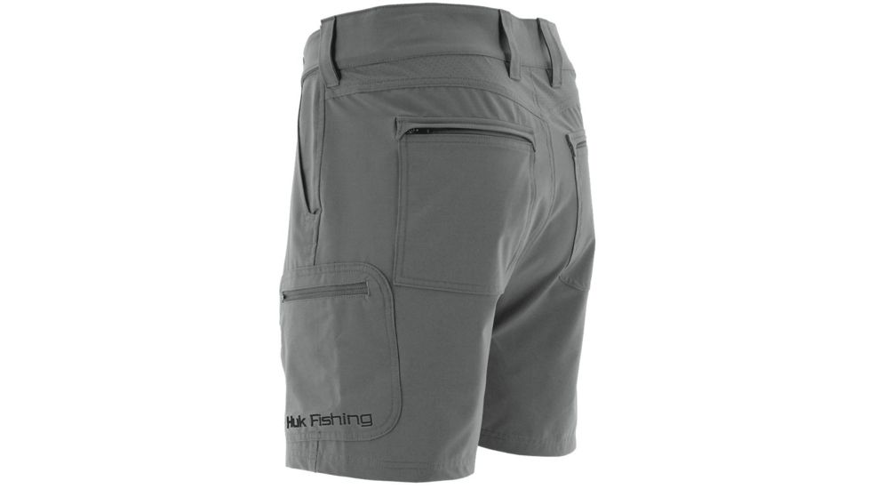 HUK Performance Fishing Men's Next Level 7in Inseam Short, Charcoal Gray, Small, H2000040-010-S