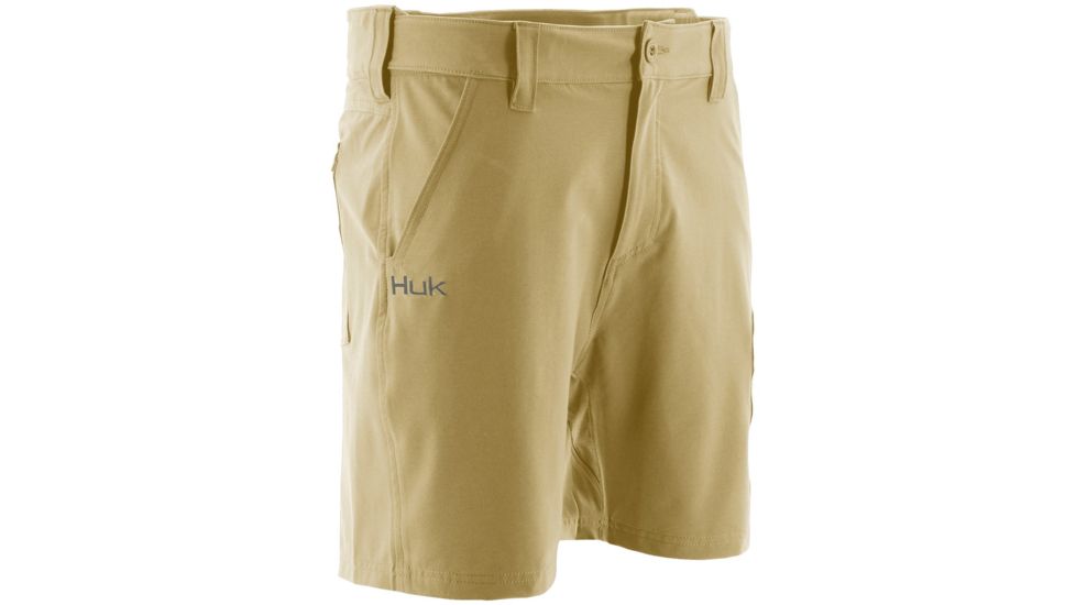 HUK Performance Fishing Next Level 7in Short - Men's, Khaki, XL, H2000040-250-XL