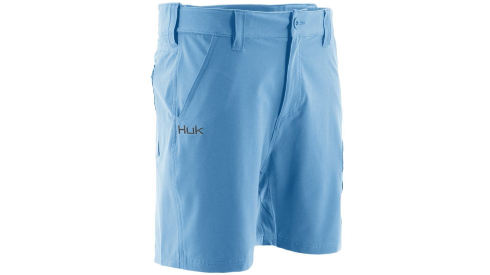 HUK Performance Fishing Men's Next Level 7in Inseam Short, Carolina Blue, 2XL, H2000040-420-XXL