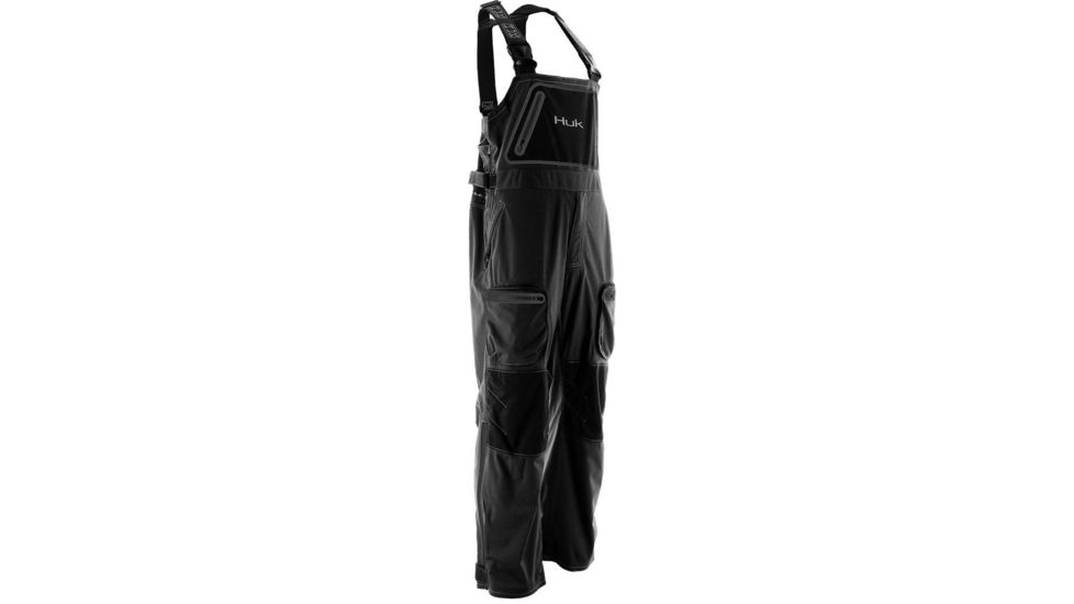 HUK Performance Fishing Men's NXTLVL All Weather Bib, Black, Large H4000008-001-L