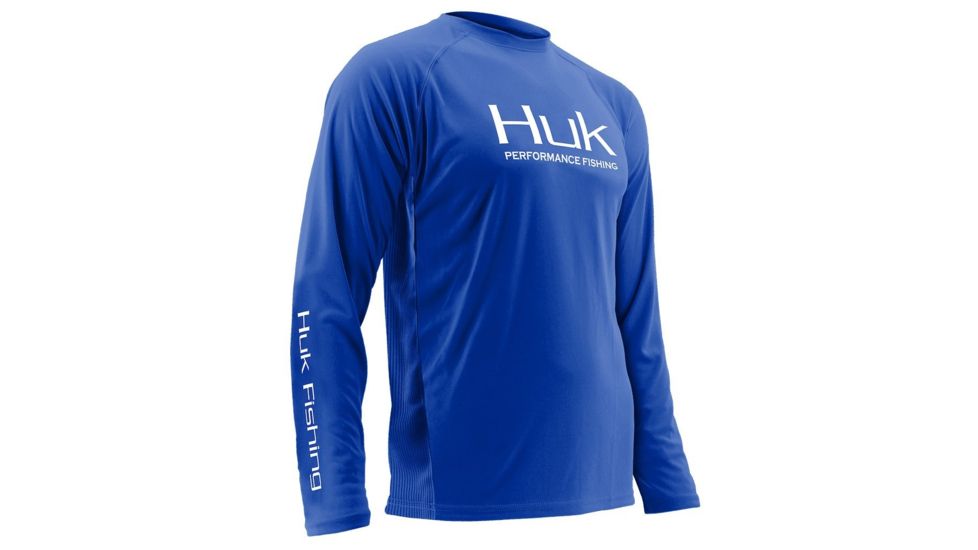 HUK Performance Fishing Men's Performance Vented Long Sleeve Shirt, Royal, Medium H1200118-400-M