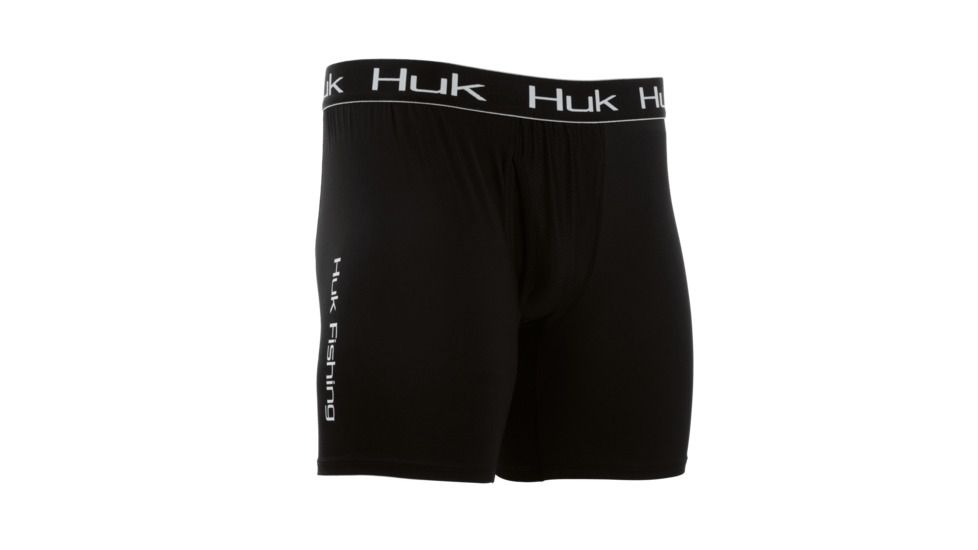 HUK Performance Fishing Mens Boxer Jock, Black, Medium, H5000016-001-M