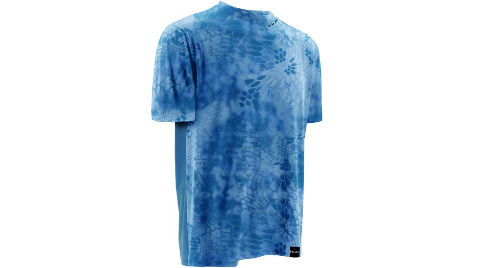 HUK Performance Fishing Mens Kryptek LoPro Icon Short Sleeve Shirt, Kryptek Carolina Blue, H1200106GCBS