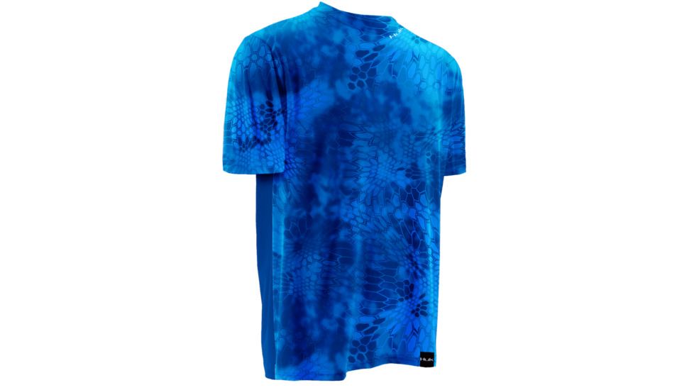 HUK Performance Fishing Mens Kryptek LoPro Icon Short Sleeve Shirt, Kryptek Royal