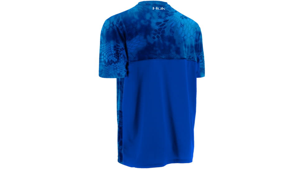 HUK Performance Fishing Mens Kryptek LoPro Icon Short Sleeve Shirt, Kryptek Royal