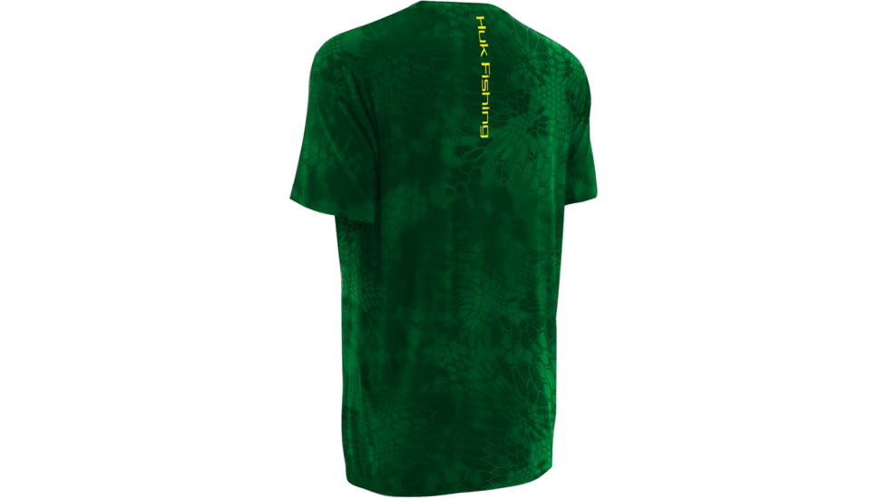 HUK Performance Fishing Mens Kryptek Short Sleeve Tee Shirt, Kryptek Tree Frog, H1200088GTFS