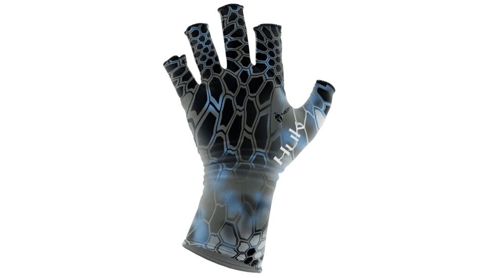 HUK Performance Fishing Mens Sun Glove, Kryptek Neptune, Large - Extar Large H3000093-470-LXL