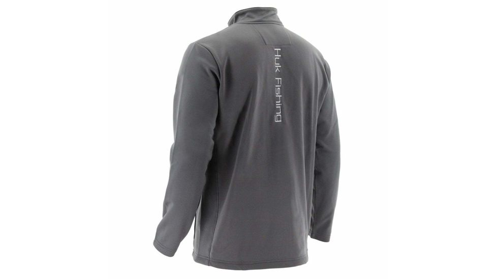 HUK Performance Fishing Mens Tidewater 1/4 Zip Shirt, Iron, 2XL, H1300028-010-XXL