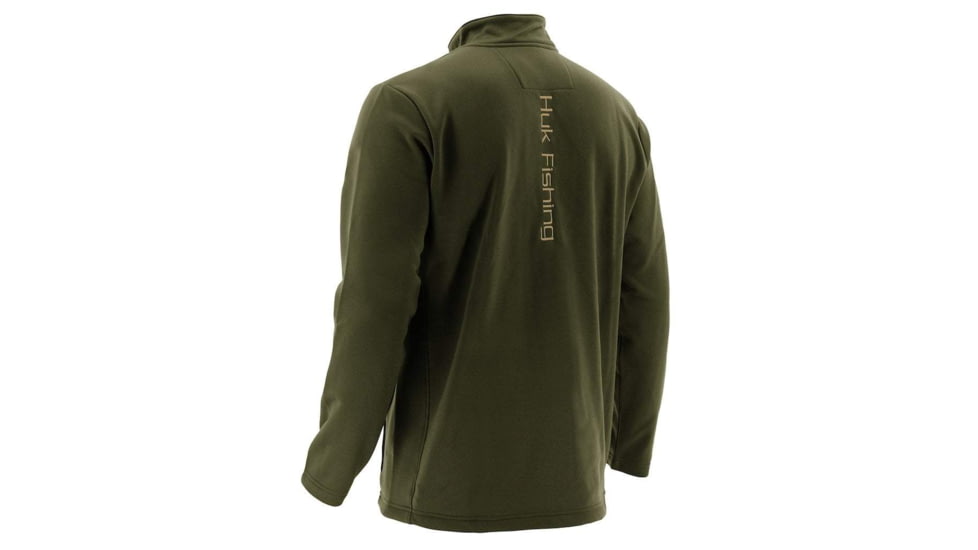 HUK Performance Fishing Mens Tidewater 1/4 Zip Shirt, Military Olive Drab, 2XL, H1300028-390-XXL