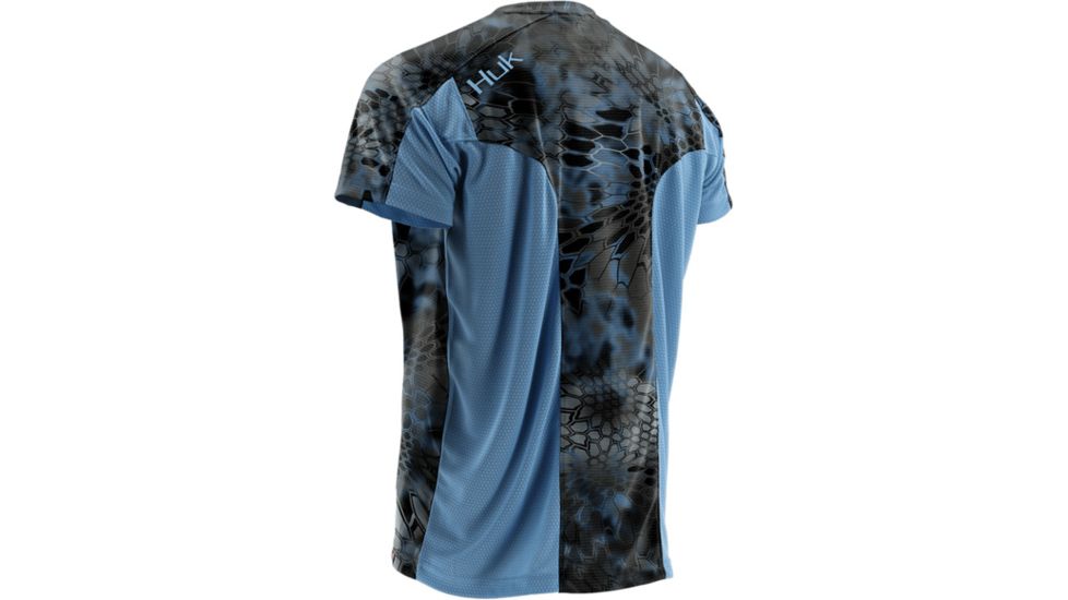 HUK Performance Fishing Mens Trophy Kryptek Short Sleeve Tee Shirt, Kryptek Neptune, H1200082NEPS