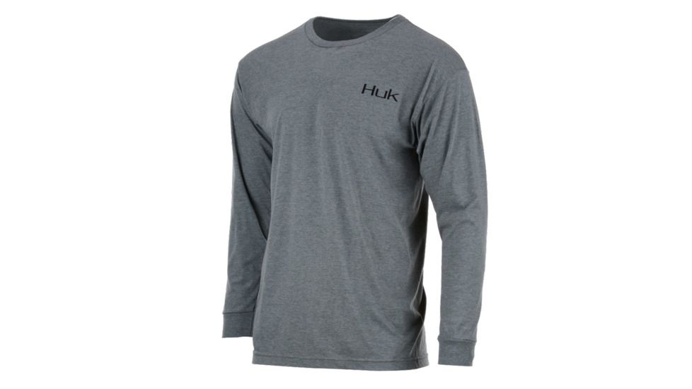 HUK Performance Fishing Merica LS Tops, Short Sleeve - Mens, Black, Medium, H1000177-001-M